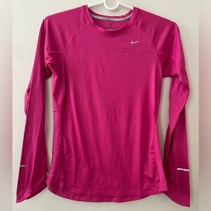 Nike Women's Dri-FIT Long-Sleeve Top Size Medium color pink